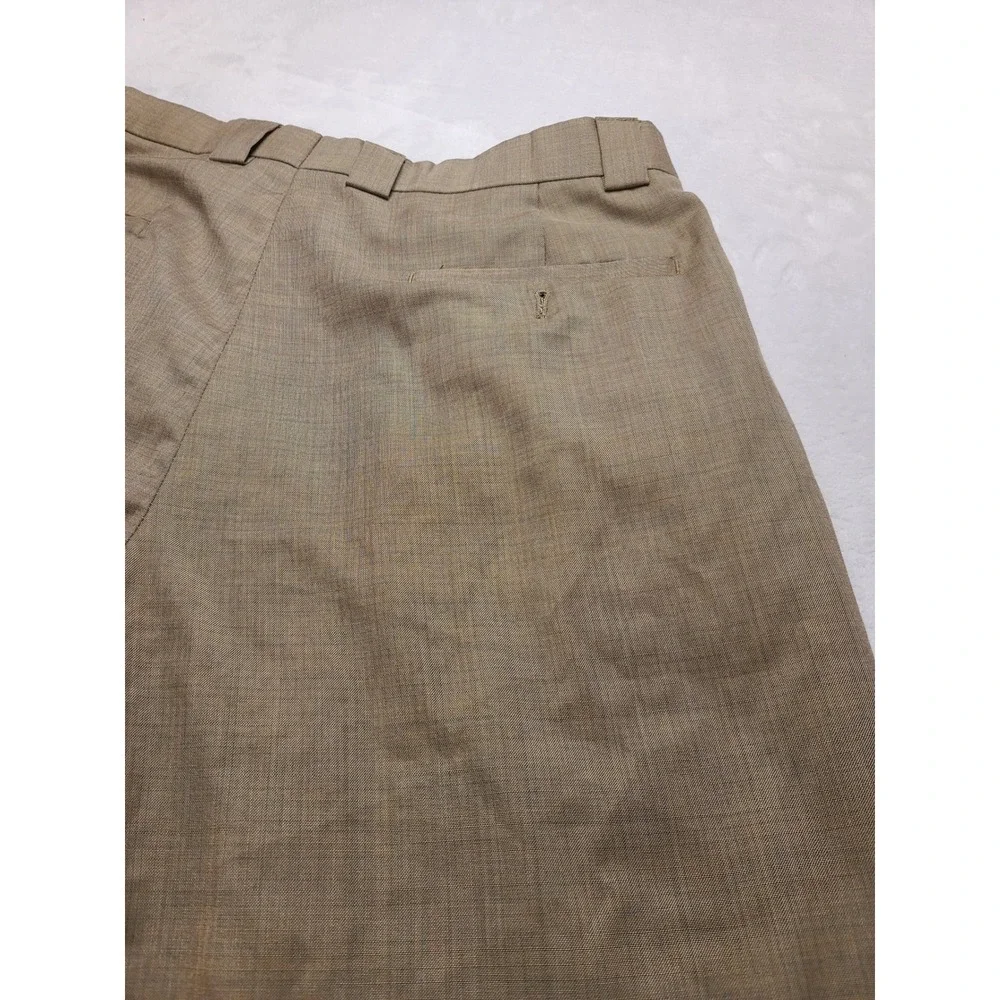 Zacchi Classico Italiana Men's Tan Pleated‎ Cuffed Dress Pants 34x34 Trouser